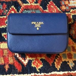 NEW Navy blue Prada coin purse